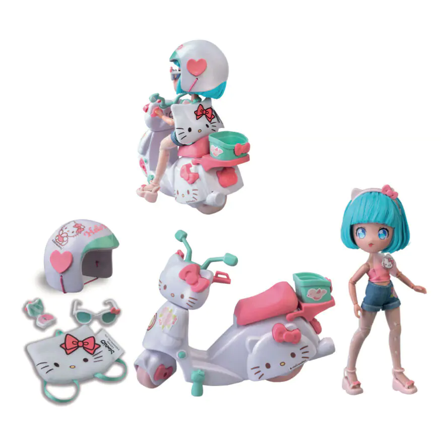 Hello Kitty Trotinet Roz Drăguț Manga doll poza produsului