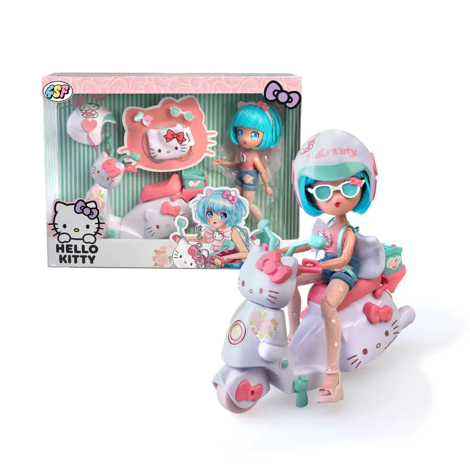 Hello Kitty Trotinet Roz Drăguț Manga doll poza produsului