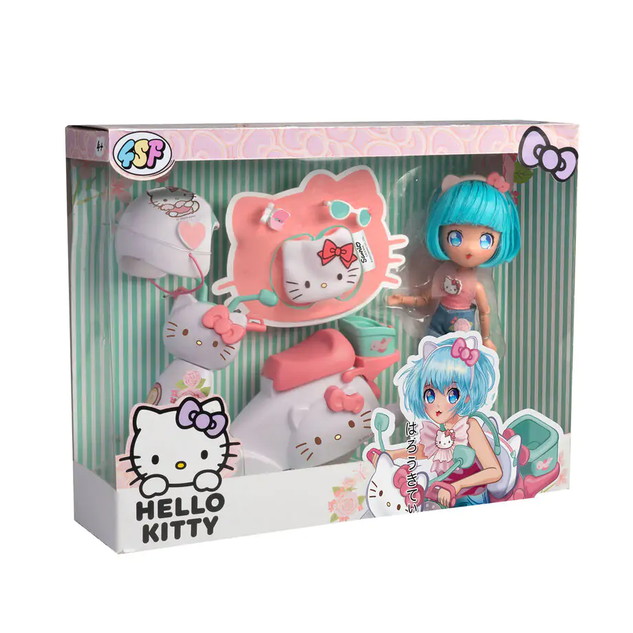 Hello Kitty Trotinet Roz Drăguț Manga doll poza produsului