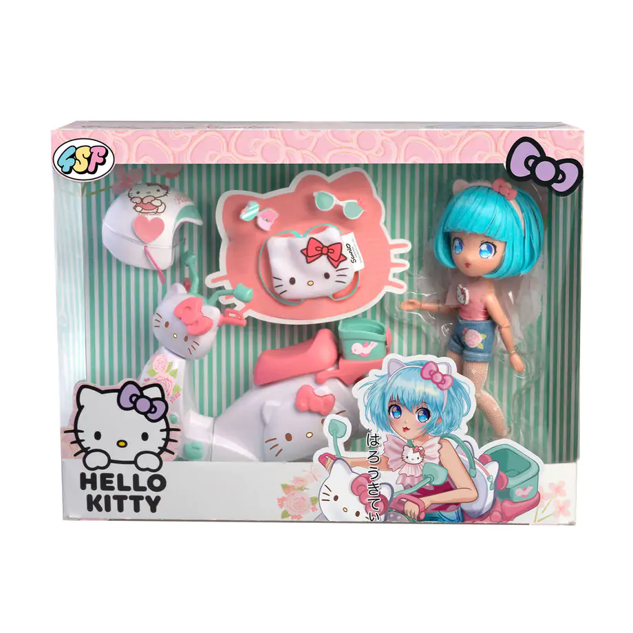 Hello Kitty Trotinet Roz Drăguț Manga doll poza produsului