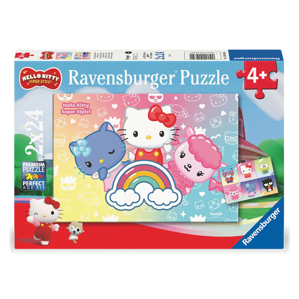 Hello Kitty puzzle 2x24 piese poza produsului