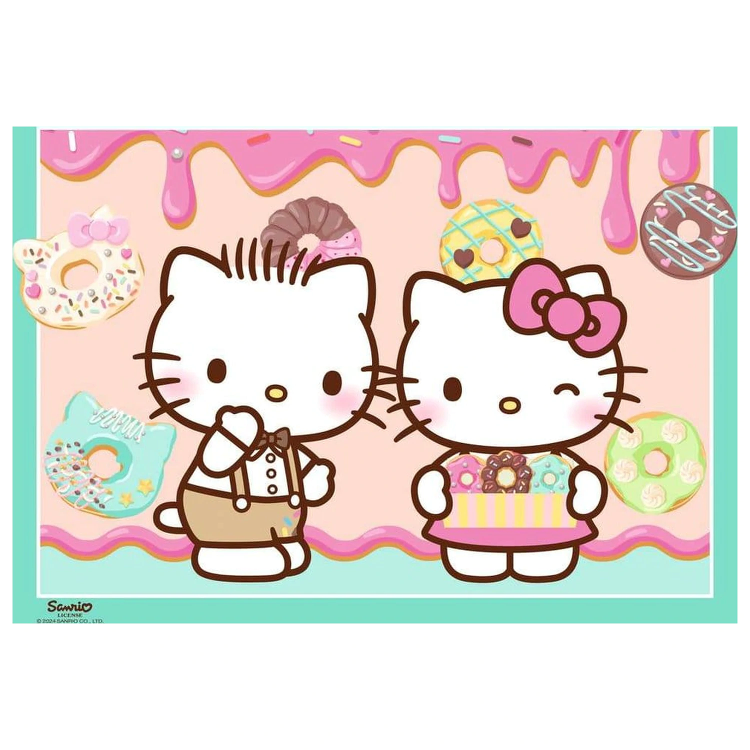 Hello Kitty Puzzle Pachet de 4 Let's Go, Hello Kitty! (4x100 piese) poza produsului