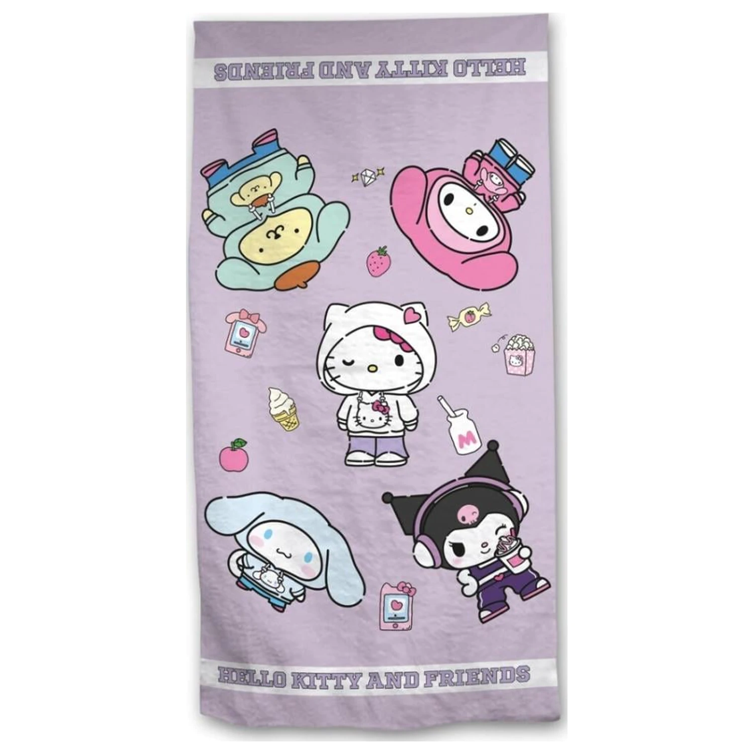 Hello Kitty Prosop de Plaja 100% Bumbac 90x170cm poza produsului