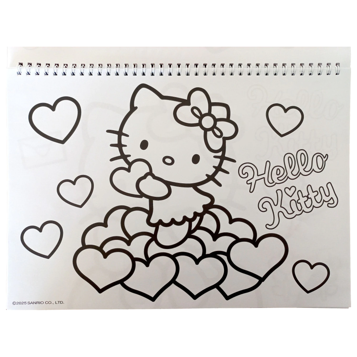 Hello Kitty Sweetheart A4 Spiral Sketchbook 40 file cu stickere poza produsului