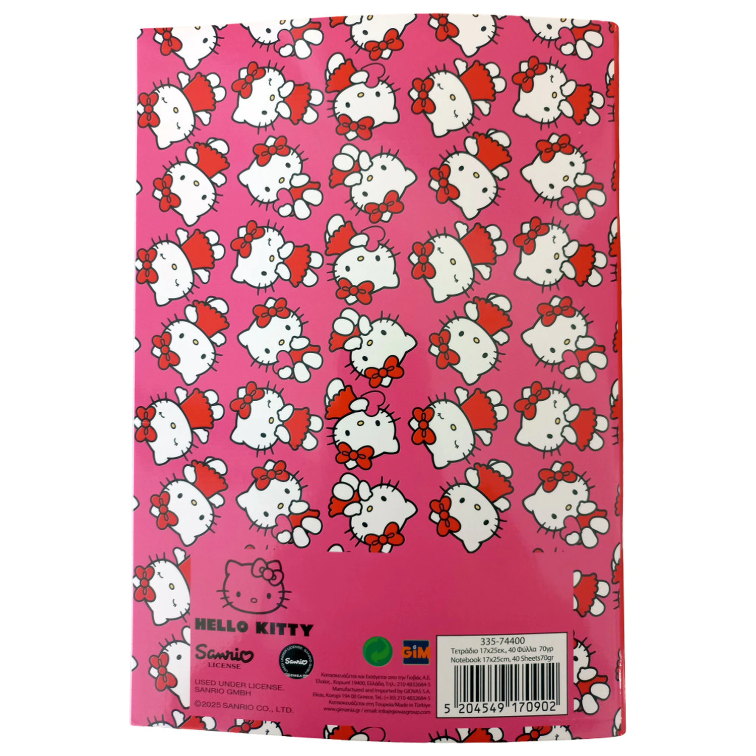 Hello Kitty Sweetheart B/5 Caiet Lined, 40 Pagini poza produsului