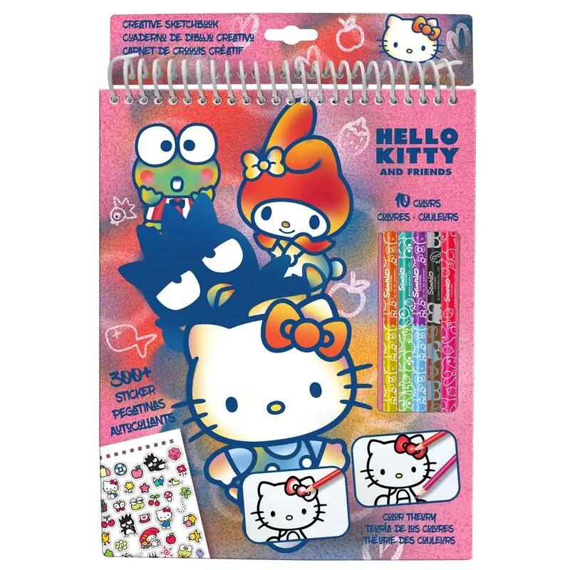 Hello Kitty set de colorat creioane poza produsului