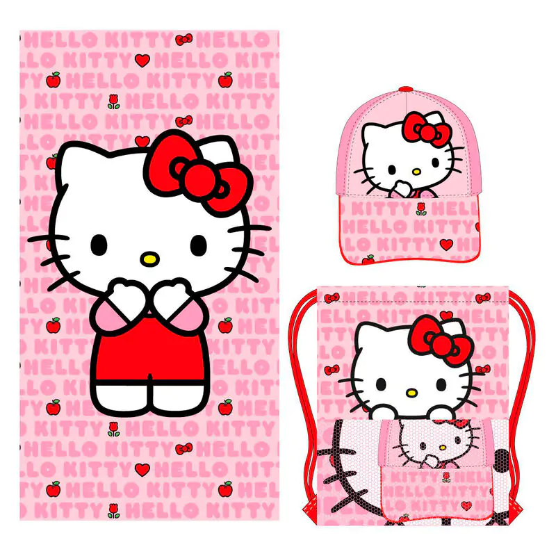 Hello Kitty set prosop + geantă + șapcă poza produsului