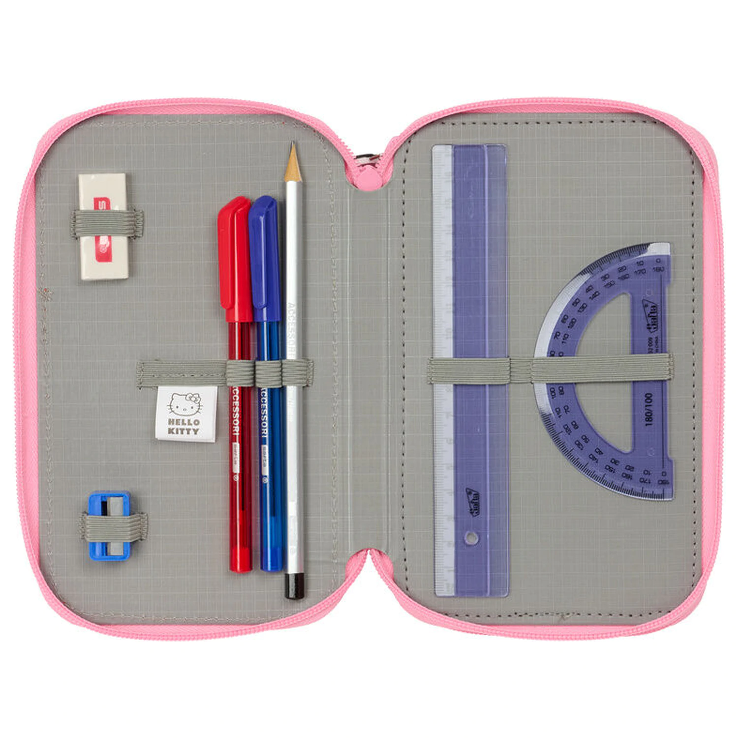 Hello Kitty triplu penar 37 piese poza produsului