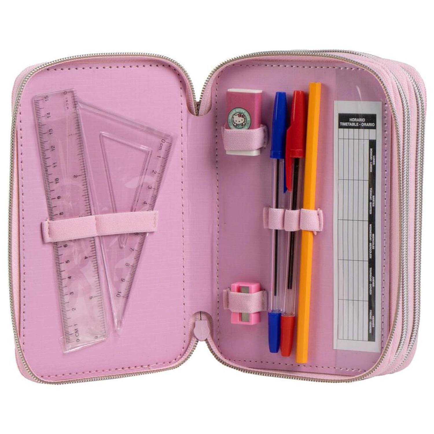 Hello Kitty etui triplu pentru creioane poza produsului