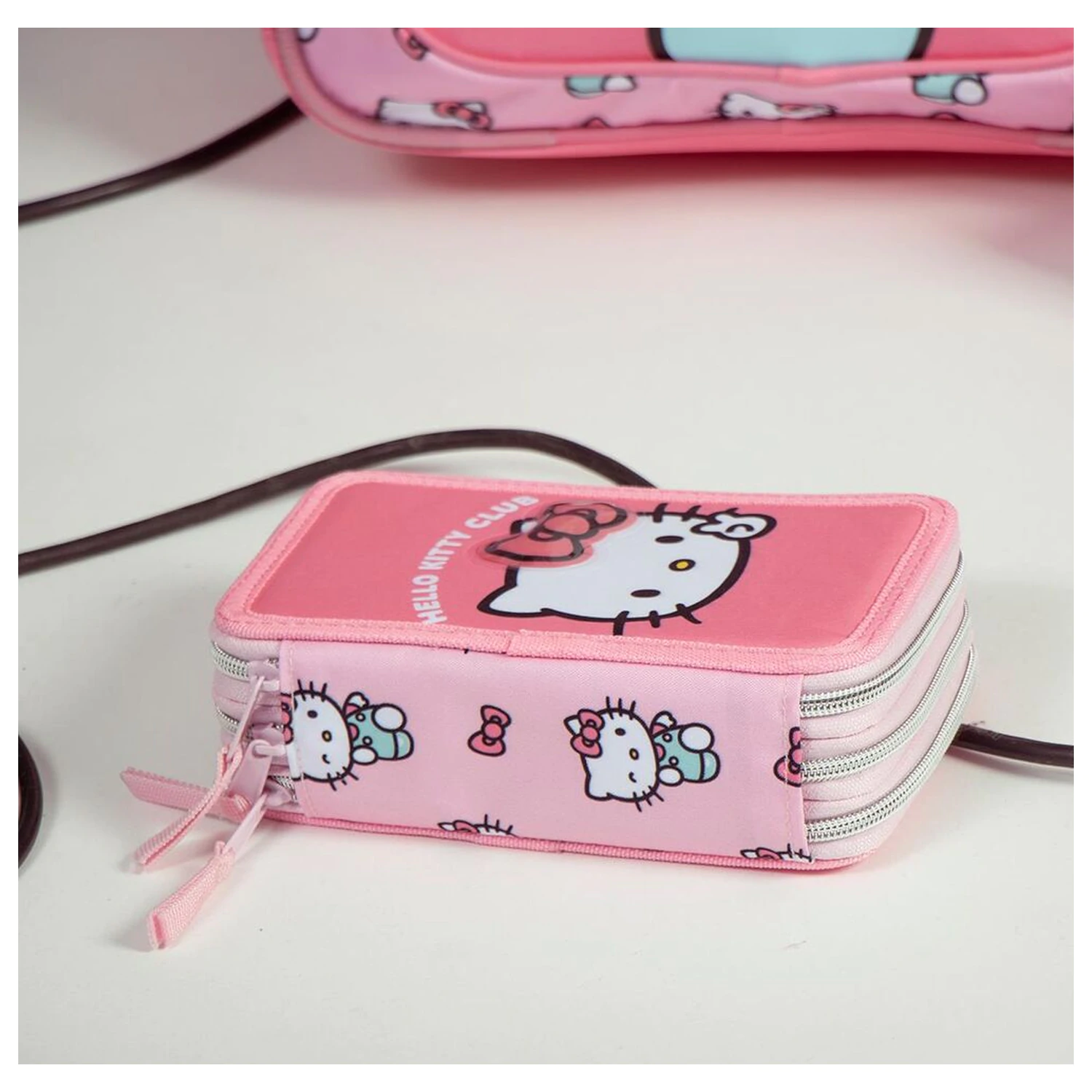 Hello Kitty etui triplu pentru creioane poza produsului