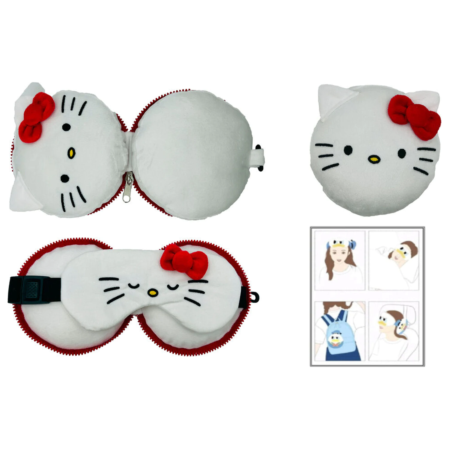Hello Kitty perna de calatorie + masca poza produsului