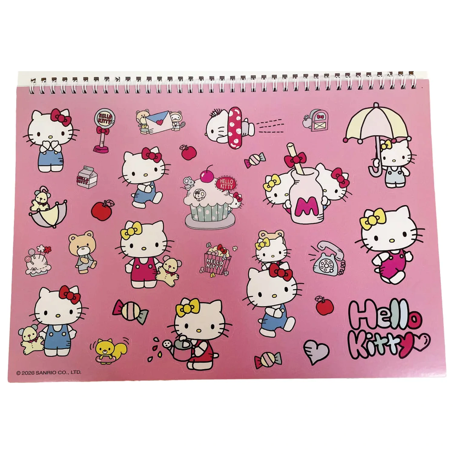 Hello Kitty World A/4 spiral sketchpad 40 coli cu stickere poza produsului