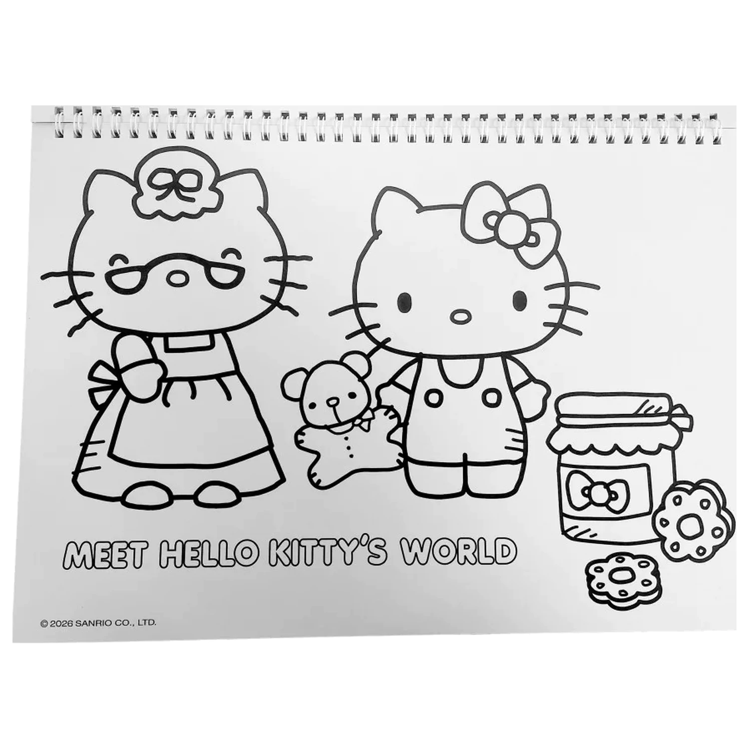 Hello Kitty World A/4 spiral sketchpad 40 coli cu stickere poza produsului