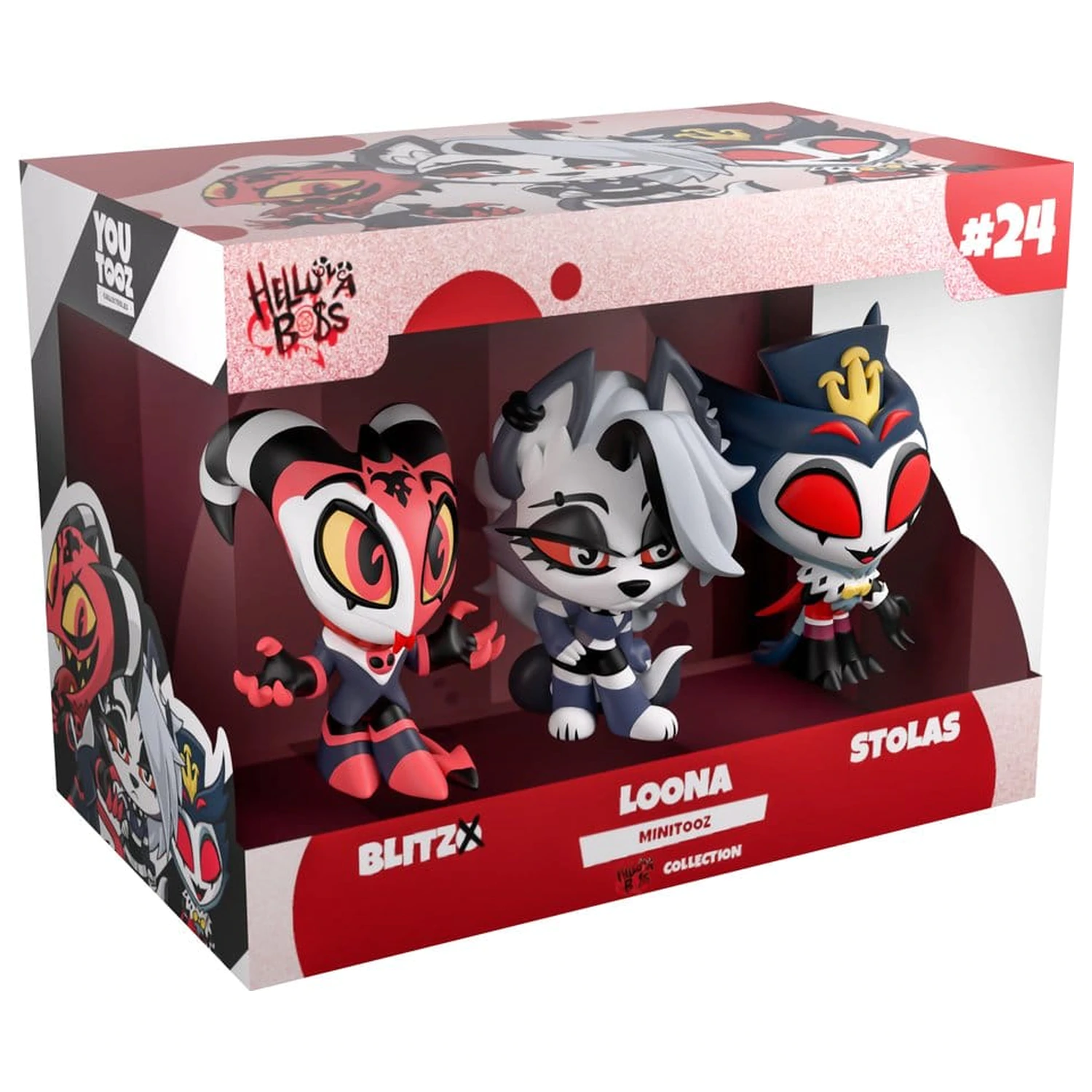 Helluva Boss Mini Tooz Mini Figurine 3-pack Blitzo, Loona si Stolas poza produsului