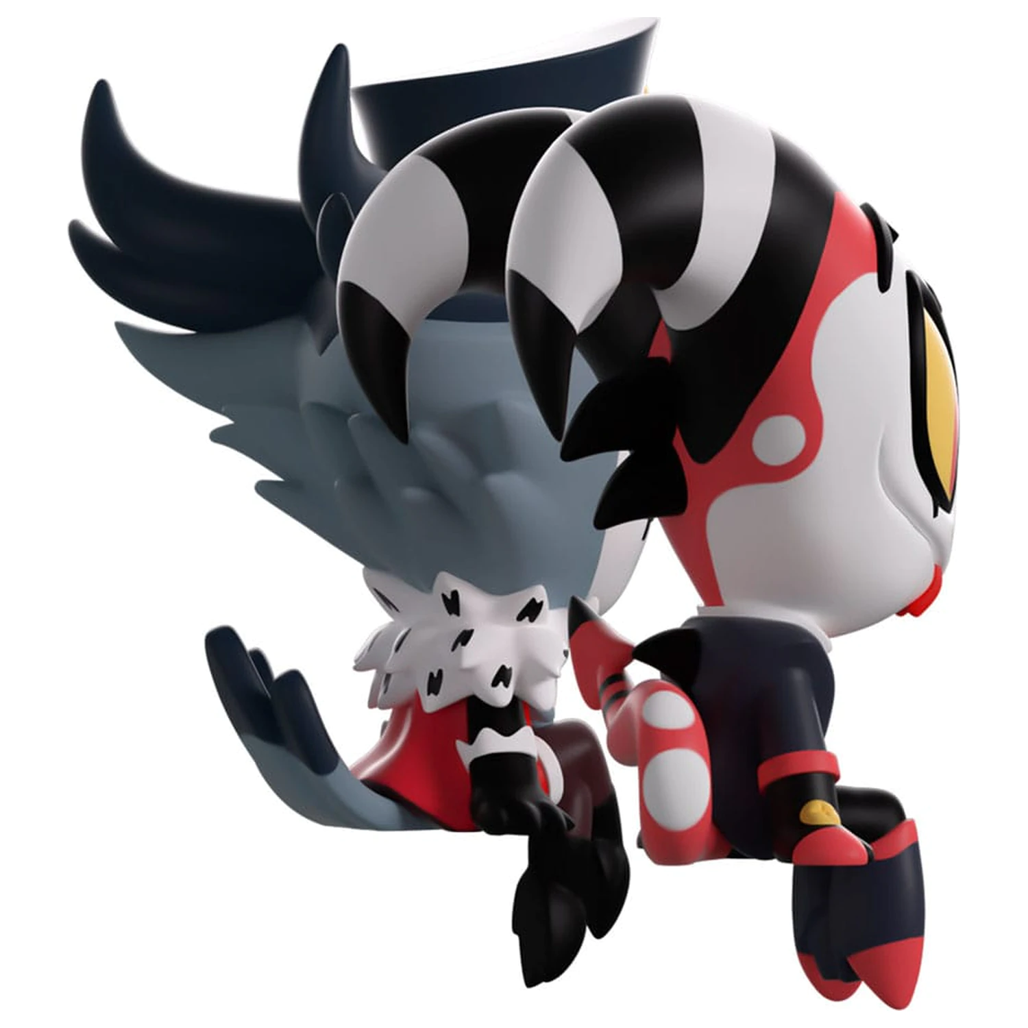 Figurine de vinil Helluva Boss Blitzo si Stolas Monitor Buddiez poza produsului