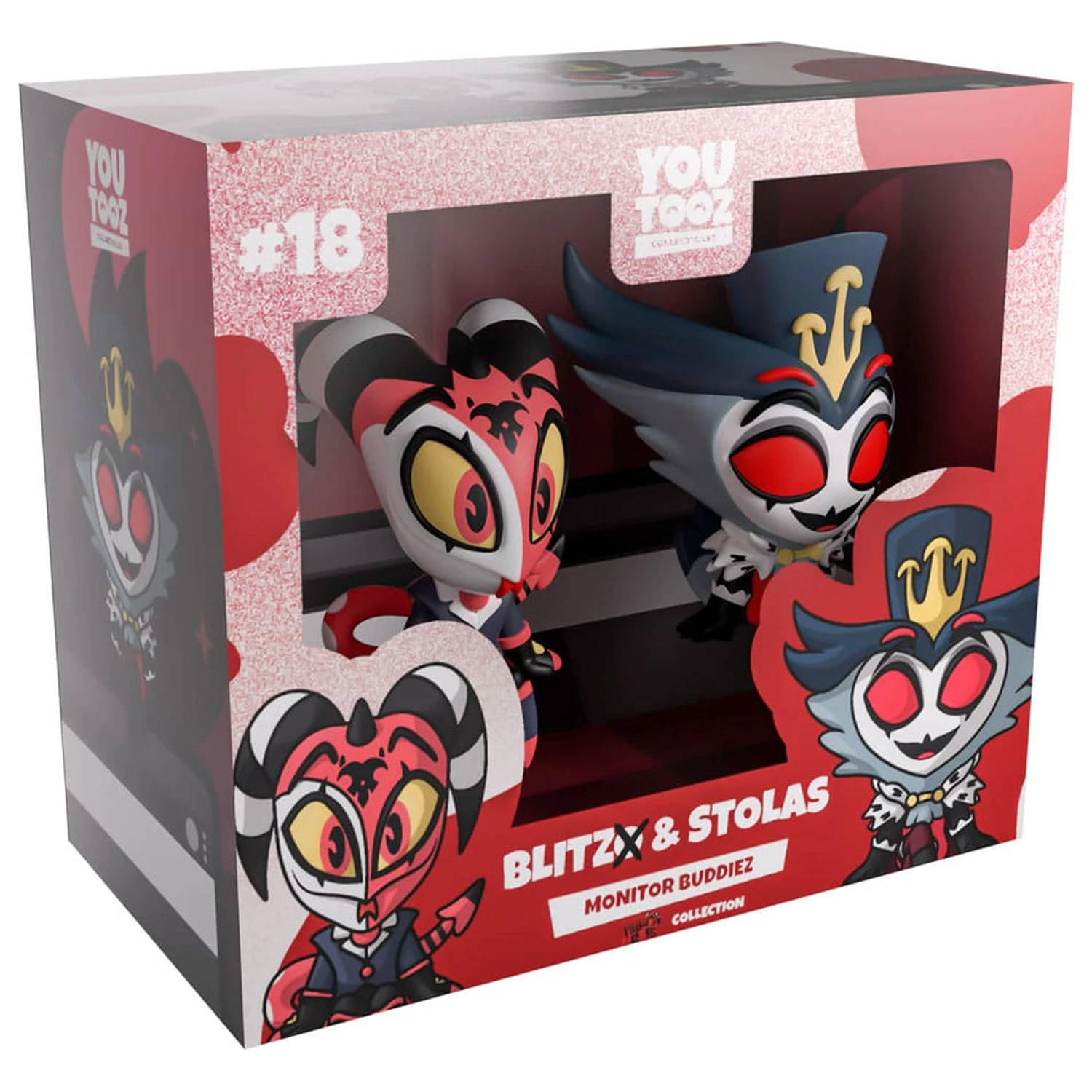 Figurine de vinil Helluva Boss Blitzo si Stolas Monitor Buddiez poza produsului