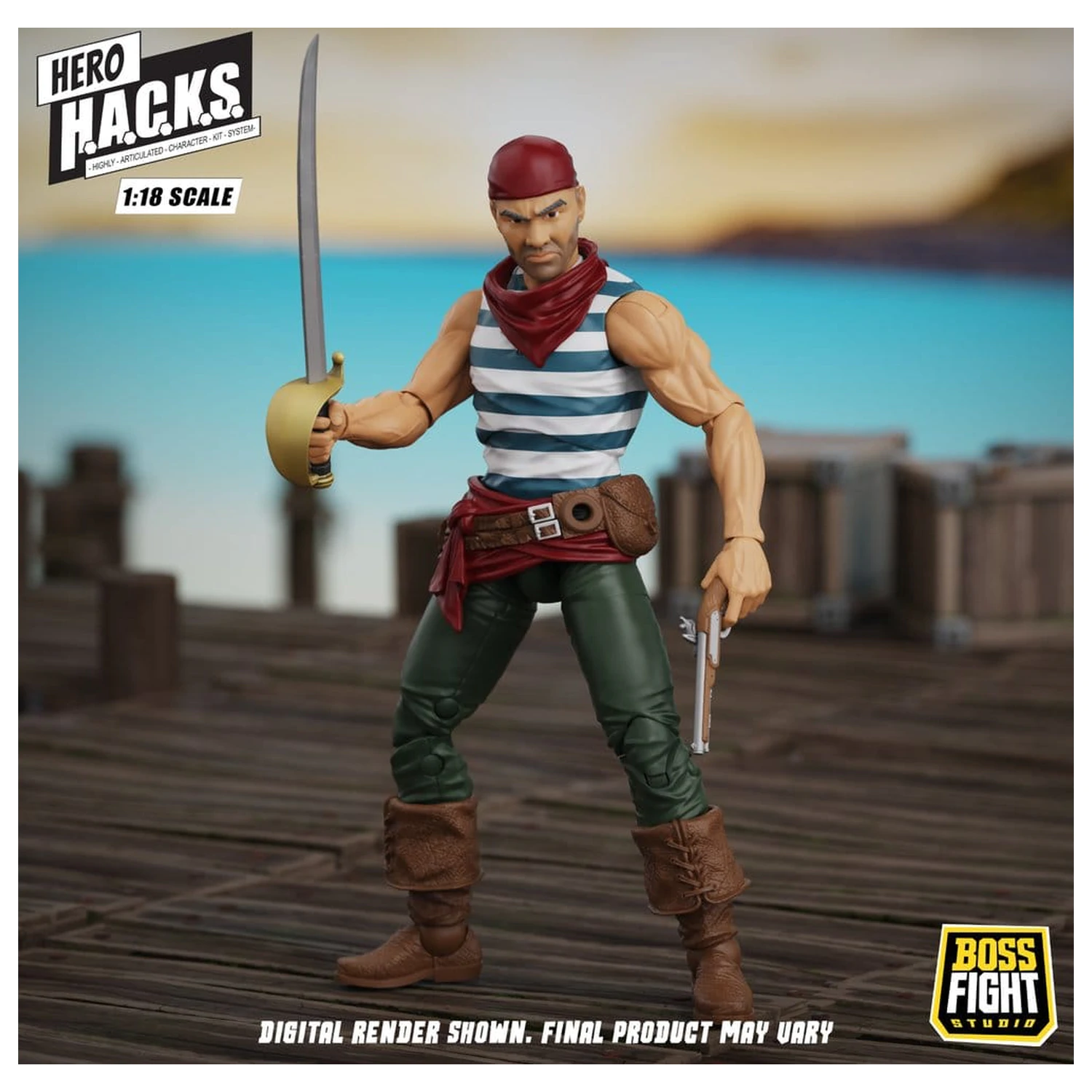 Hero H.A.C.K.S. Core Action Figure 1/18 Heroes and Villains Wave 1 Daniel Wright: Pirate Quartermaster poza produsului
