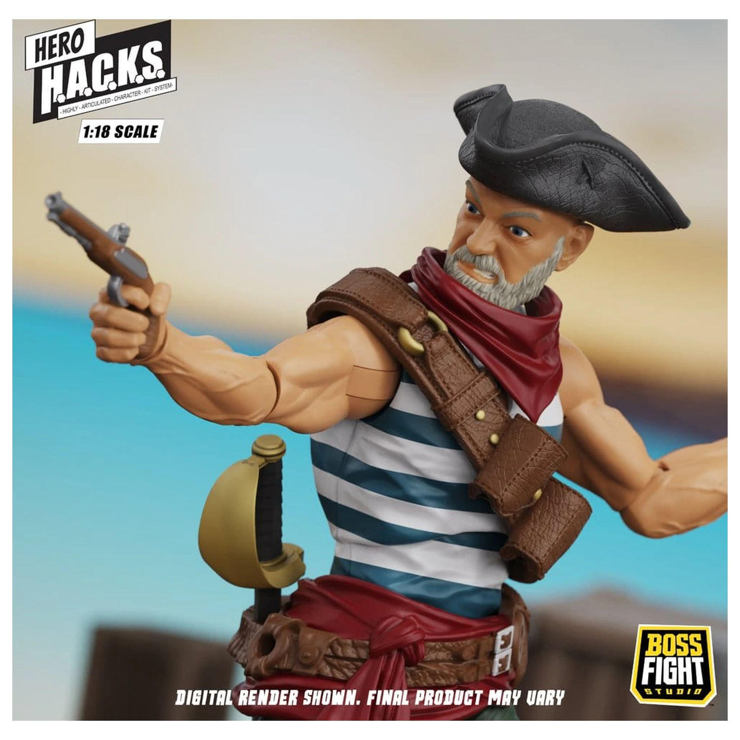 Hero H.A.C.K.S. Core Action Figure 1/18 Heroes and Villains Wave 1 Daniel Wright: Pirate Quartermaster poza produsului