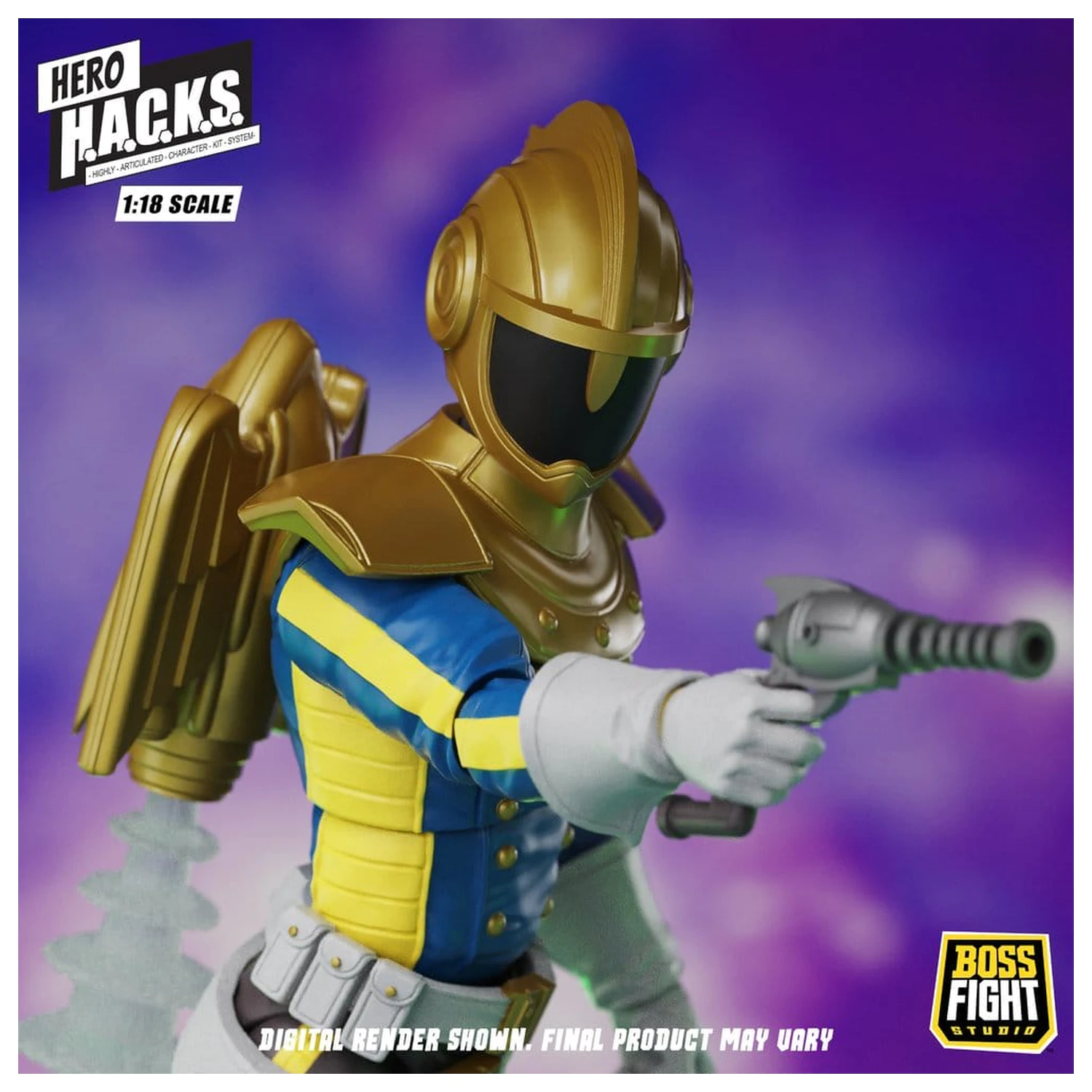 Hero H.A.C.K.S. Figurina de actiune Core 1/18 Heroes and Villains Wave 1 Jett Steelblade: Stellar Knight of Accord poza produsului