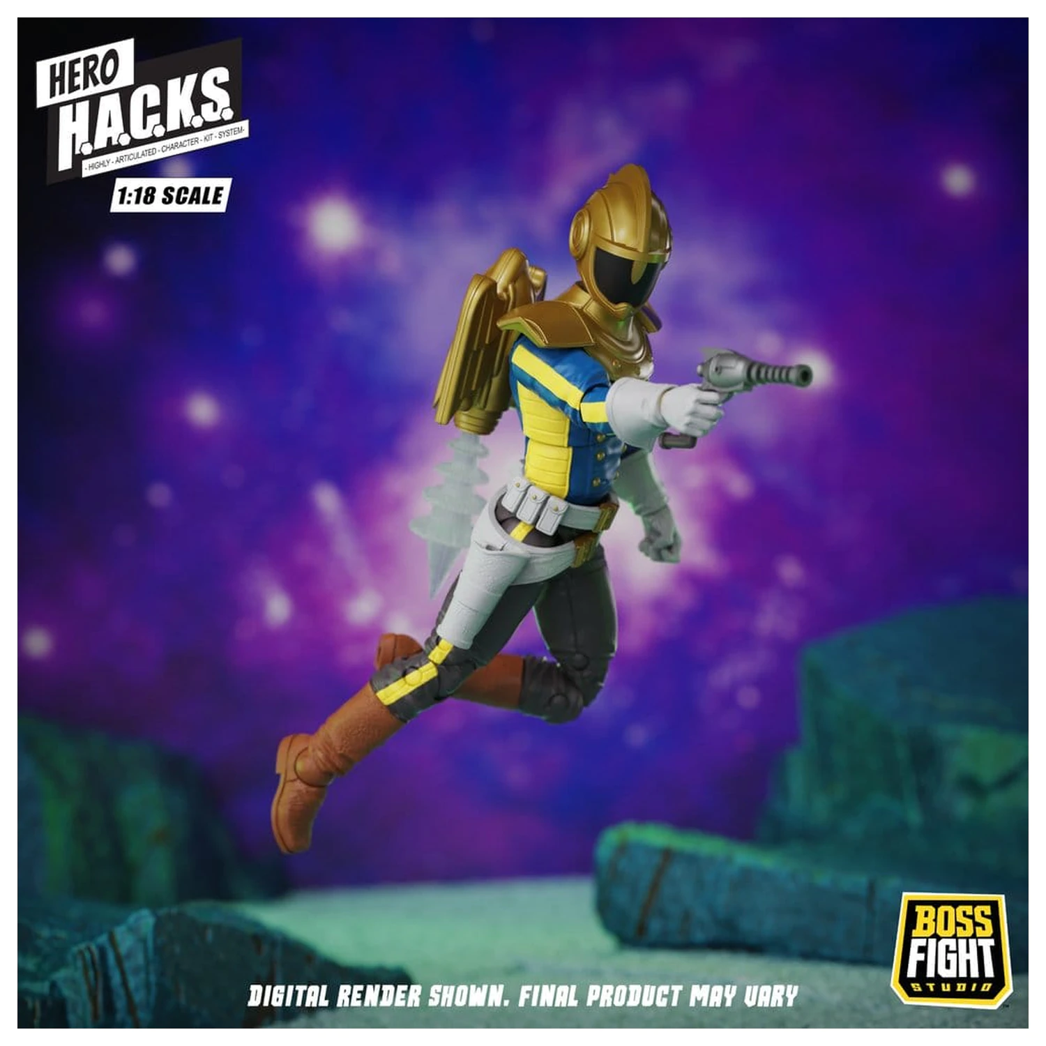 Hero H.A.C.K.S. Figurina de actiune Core 1/18 Heroes and Villains Wave 1 Jett Steelblade: Stellar Knight of Accord poza produsului