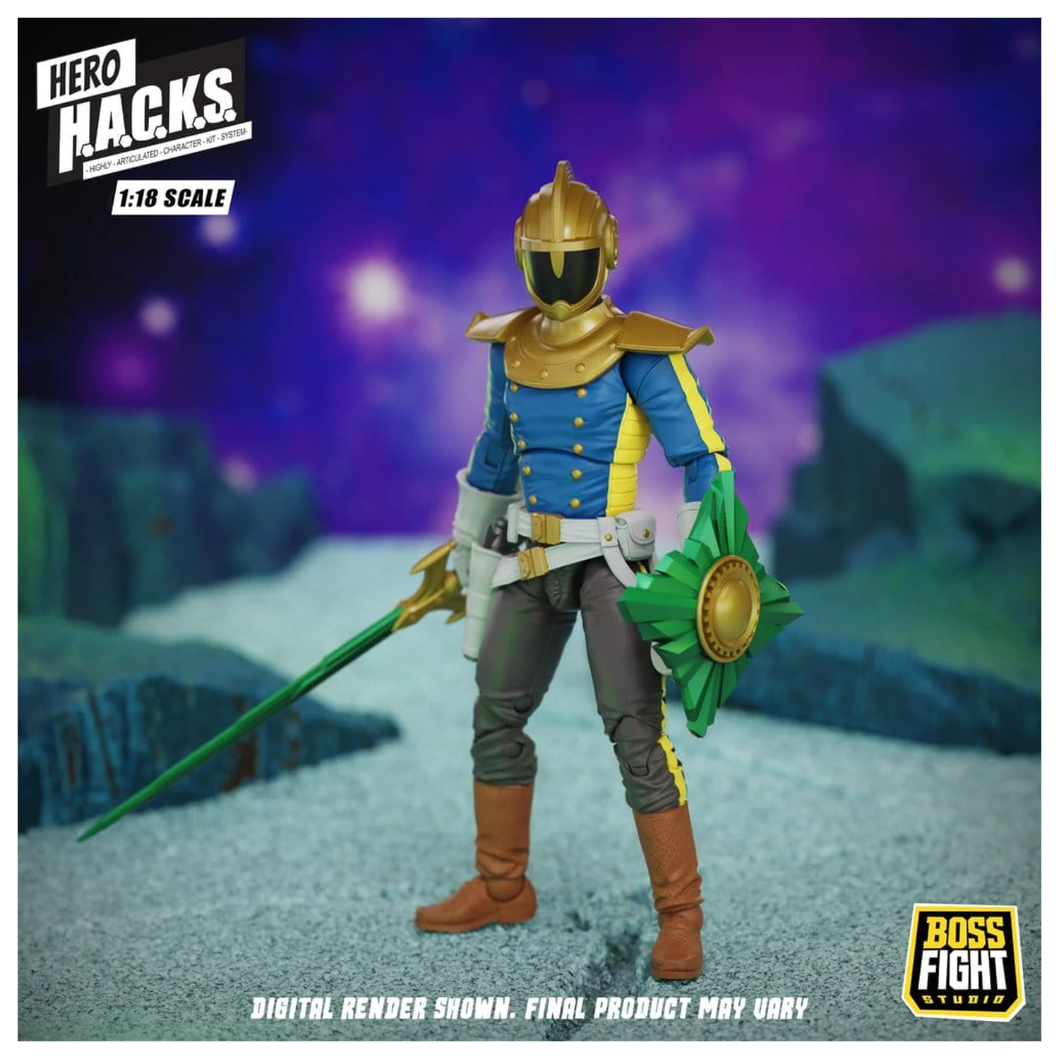 Hero H.A.C.K.S. Figurina de actiune Core 1/18 Heroes and Villains Wave 1 Jett Steelblade: Stellar Knight of Accord poza produsului