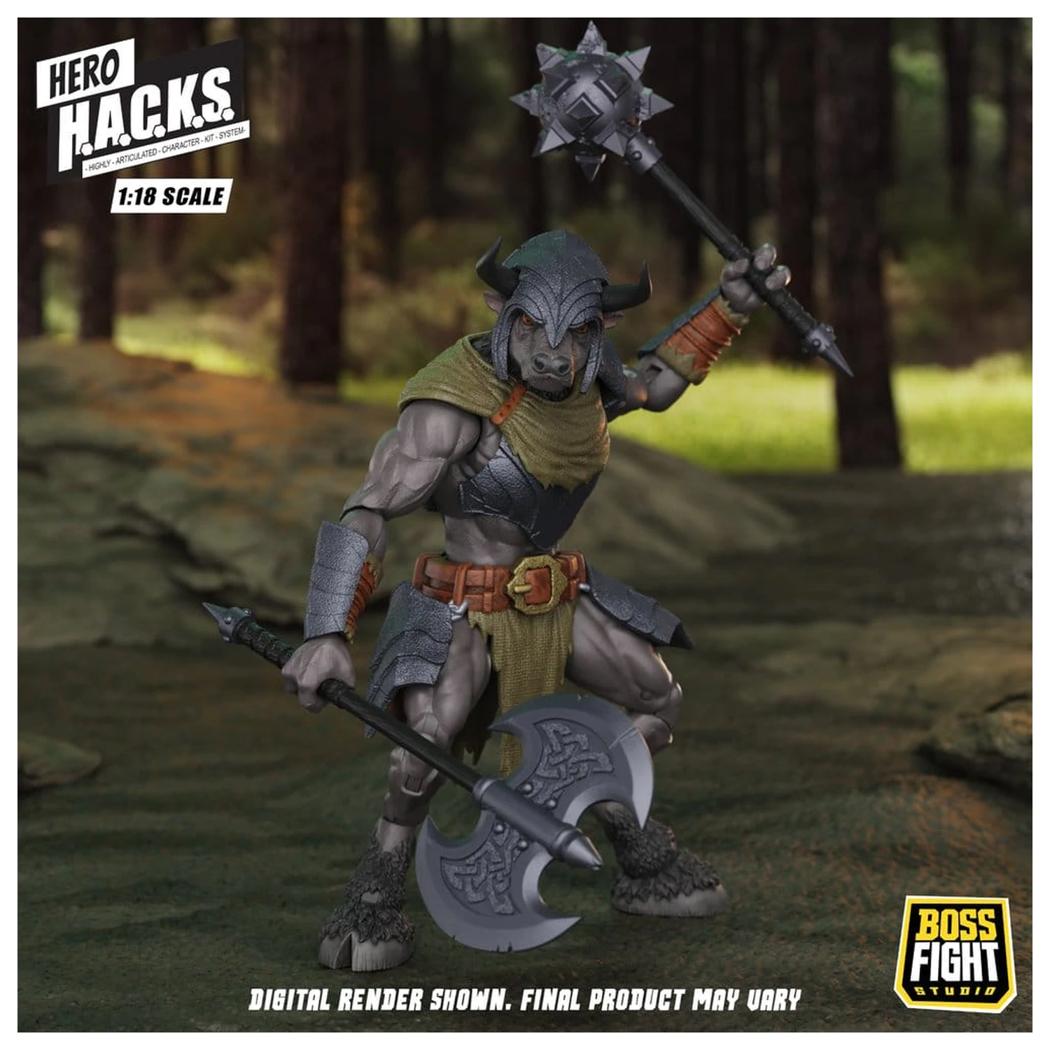 Hero H.A.C.K.S. Figurina de actiune Core 1/18 Heroes and Villains Wave 1 Minos Auroxos: Labyrinthian Warrior poza produsului