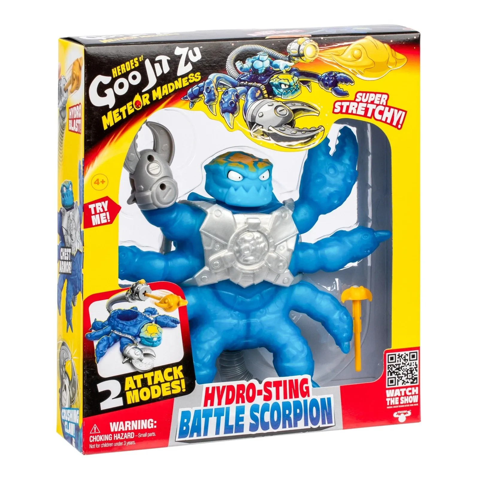 Figurină extensibilă Heroes of Goo Jit Zu Meteor Madness Battle Scorpion Hydro Sting 22 cm poza produsului