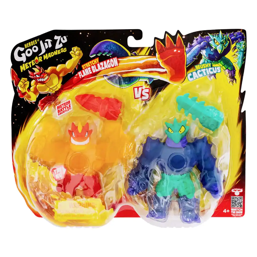 Heroes of Goo Jit Zu Meteor Madness Stretch Figures Set de 2 figurine Flame Blazagon vs. Cacticus 13 cm poza produsului