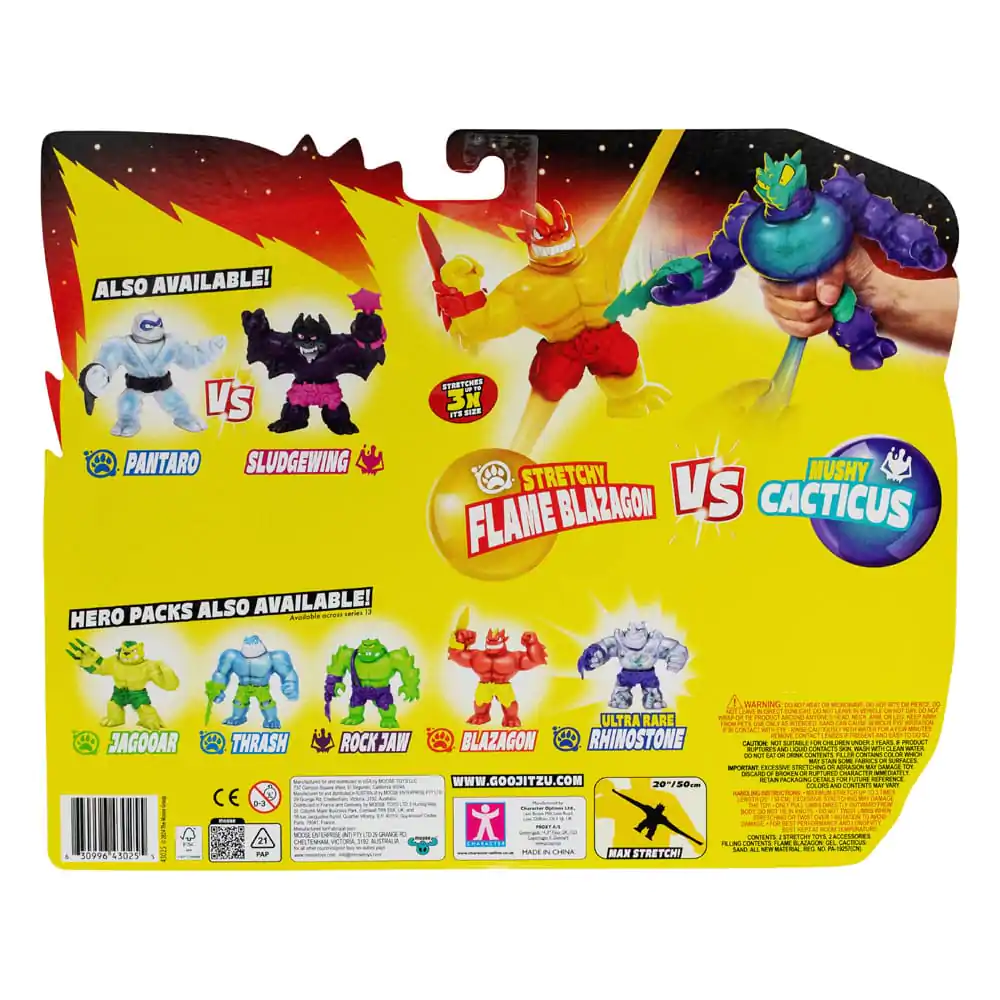 Heroes of Goo Jit Zu Meteor Madness Stretch Figures Set de 2 figurine Flame Blazagon vs. Cacticus 13 cm poza produsului