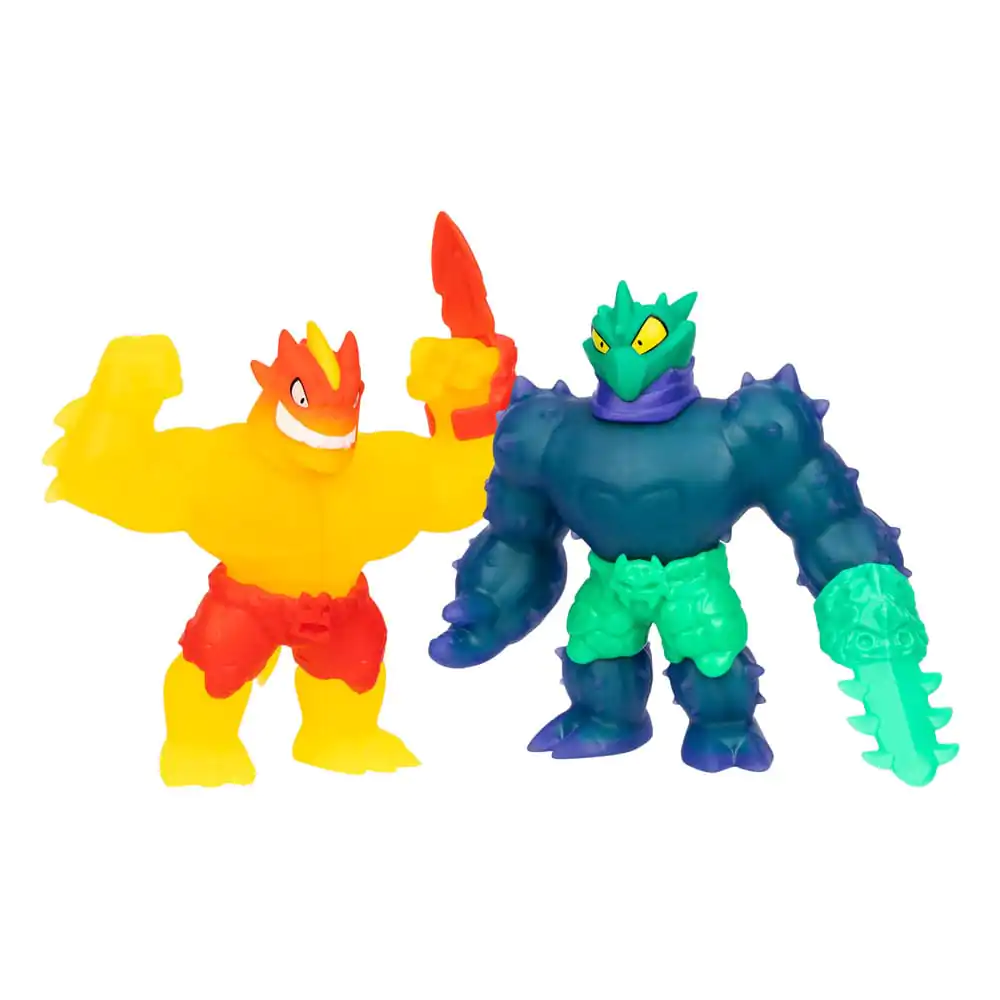 Heroes of Goo Jit Zu Meteor Madness Stretch Figures Set de 2 figurine Flame Blazagon vs. Cacticus 13 cm poza produsului