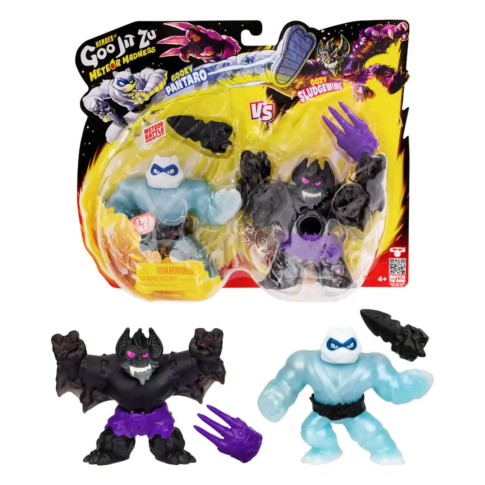 Heroes of Goo Jit Zu Meteor Madness Figurine elastice Set de 2 Pantaro vs. Sludgewing 12 cm poza produsului