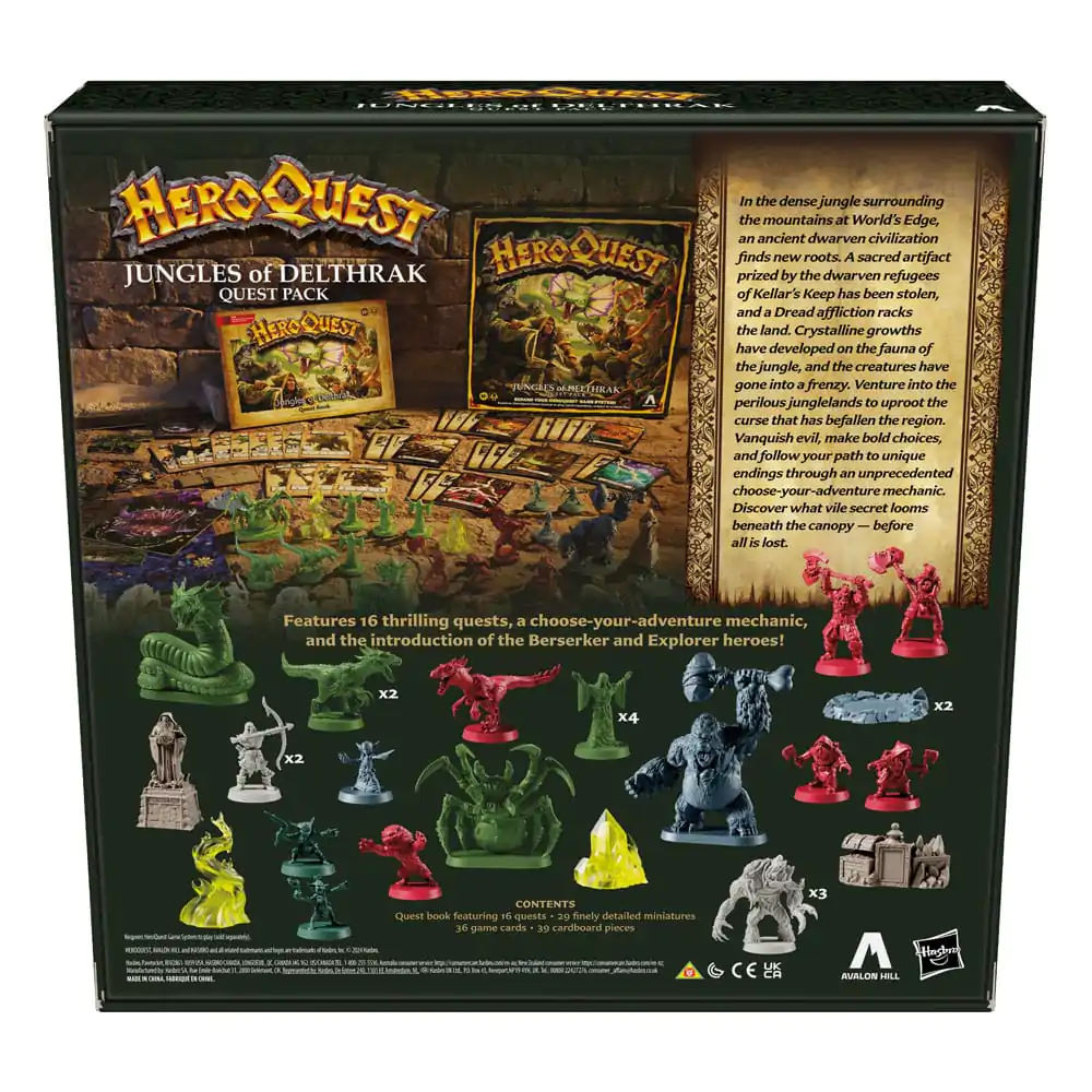 HeroQuest Board Game Expansion Jungles of Delthrak Quest Pack Versiunea în engleză poza produsului
