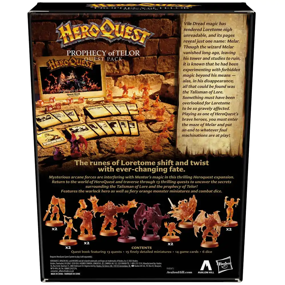 HeroQuest Board Game Expansion Prophecy of Telor Quest Pack Versiunea în engleză poza produsului