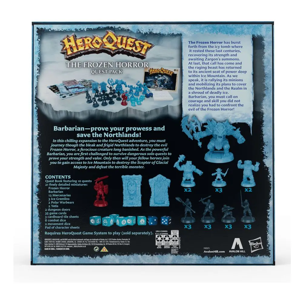 HeroQuest Board Game Expansion The Frozen Horror Quest Pack engleză Joc de societate extensie Pachet de misiuni poza produsului