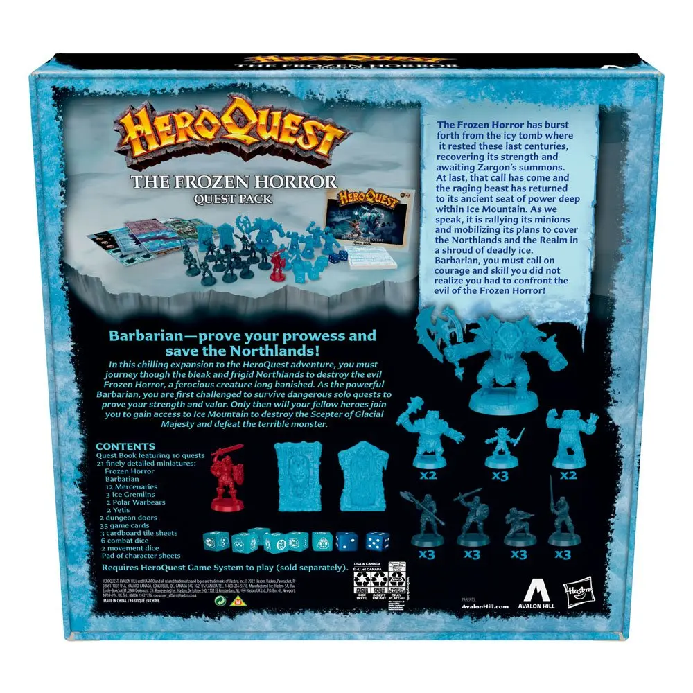 HeroQuest Board Game Expansion The Frozen Horror Quest Pack engleză Joc de societate extensie Pachet de misiuni poza produsului