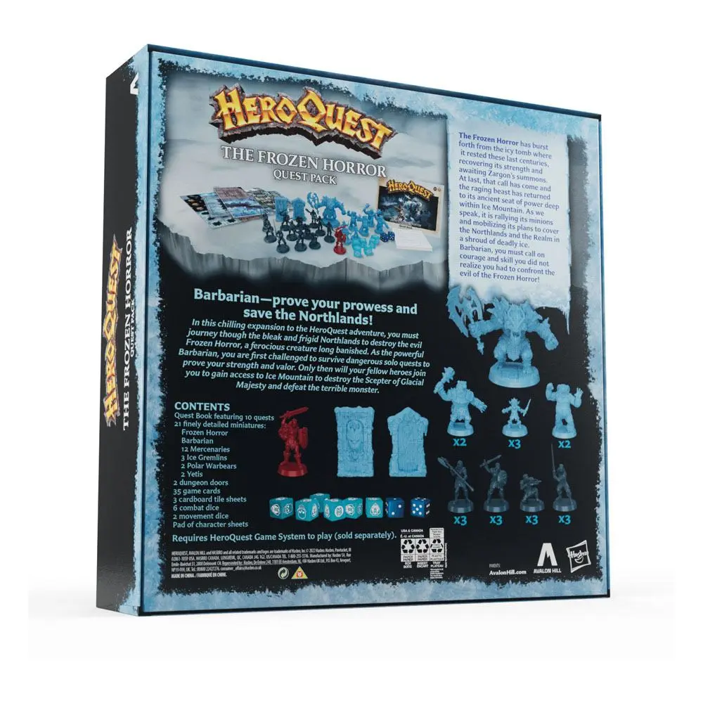 HeroQuest Board Game Expansion The Frozen Horror Quest Pack engleză Joc de societate extensie Pachet de misiuni poza produsului