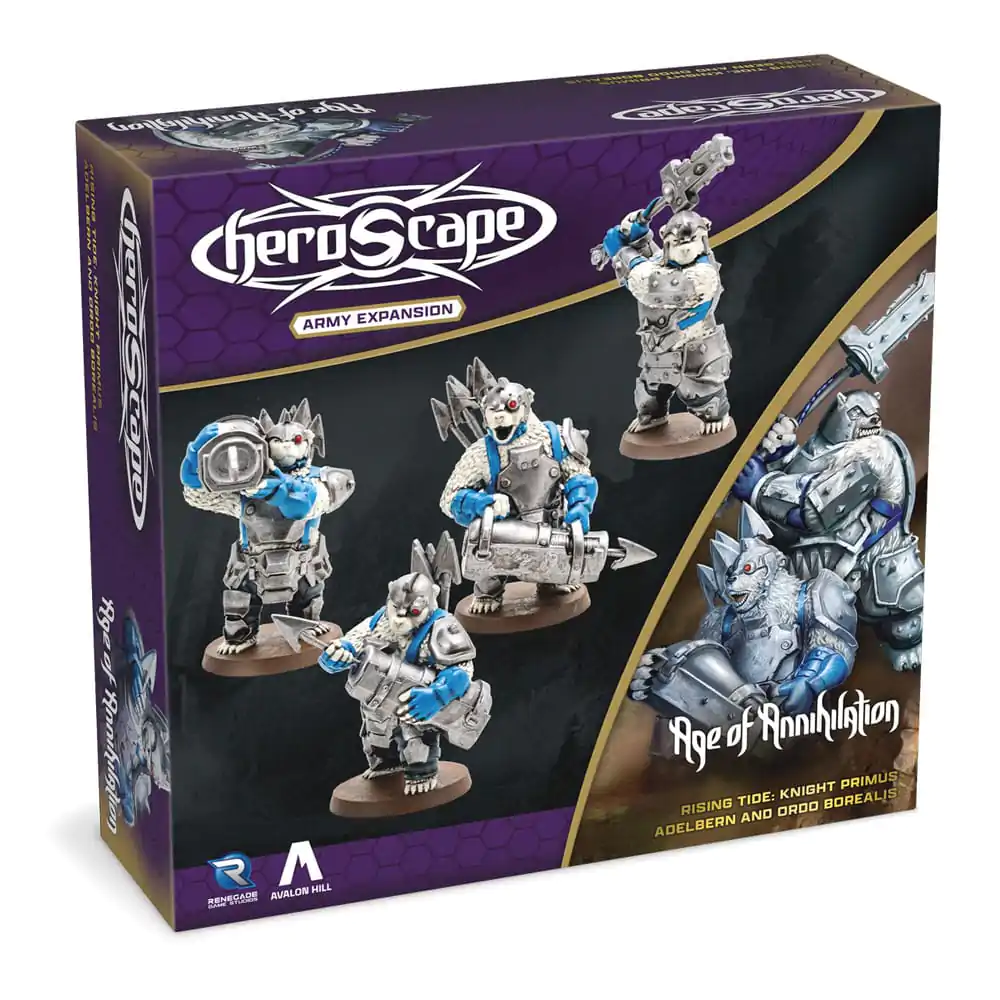Heroscape Expansion Rising Tide - Knight Primus Adelbern & Ordo Borealis Army Versiunea în engleză poza produsului