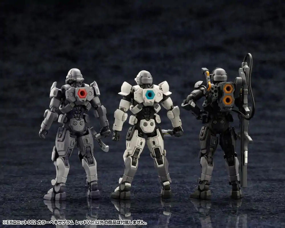 Set Accesorii Model Plastic Hexa Gear 1/24 Unitate Ex 002 Hexa G-R.A.M Red Ver. poza produsului