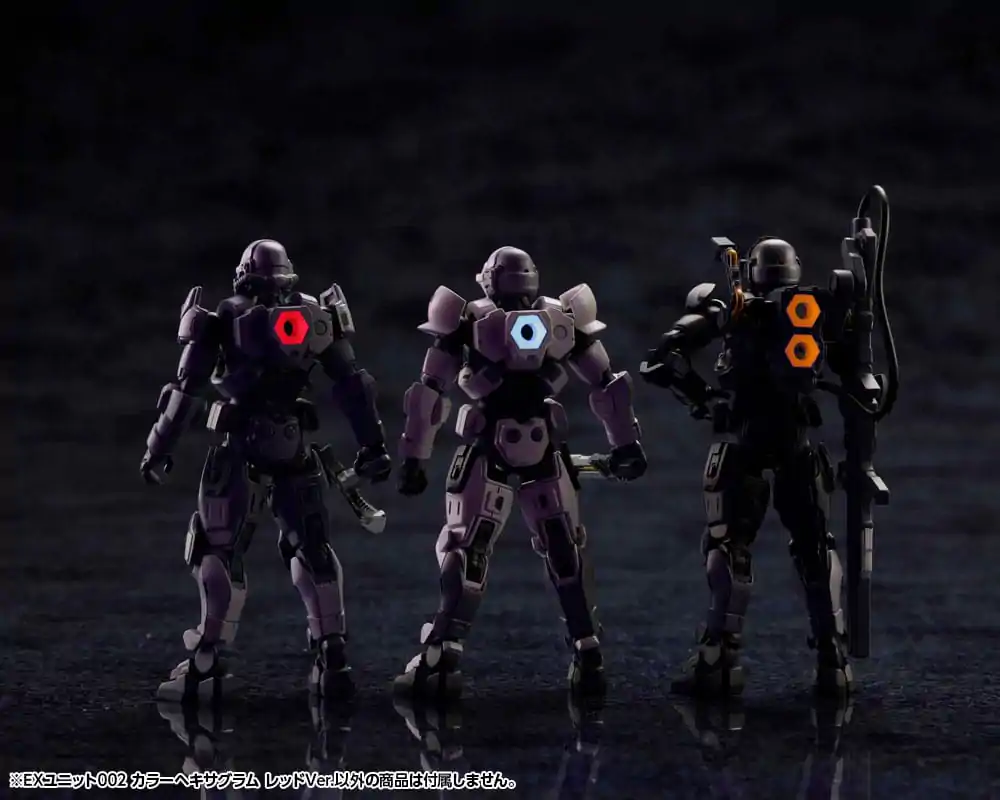 Set Accesorii Model Plastic Hexa Gear 1/24 Unitate Ex 002 Hexa G-R.A.M Red Ver. poza produsului