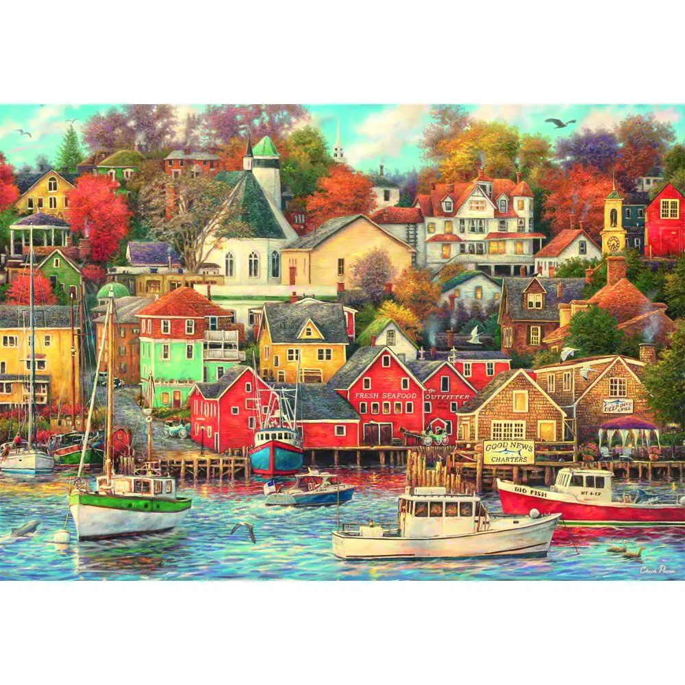 Puzzle de calitate superioară Good Times Harbor 1500 piese poza produsului