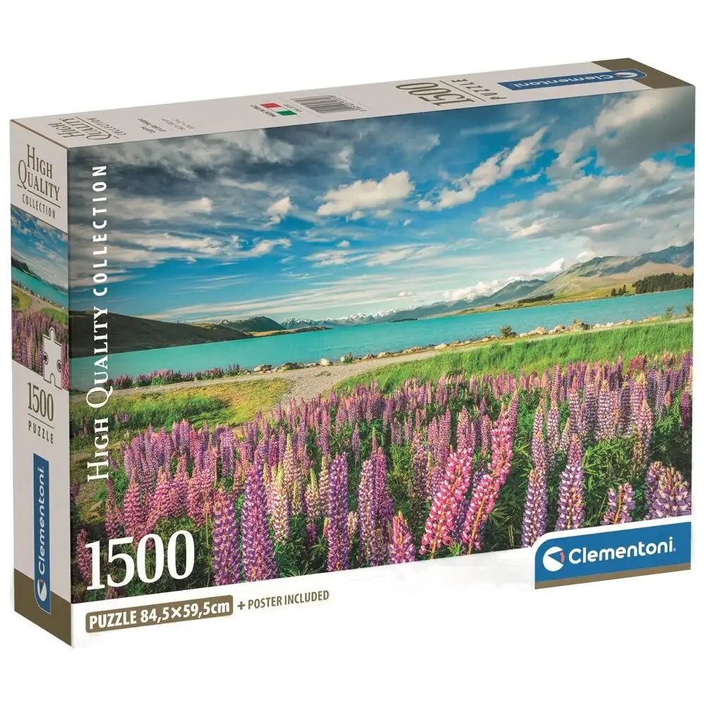 Puzzle de înaltă calitate Lupins la Lacul Tekapo 1500 piese poza produsului