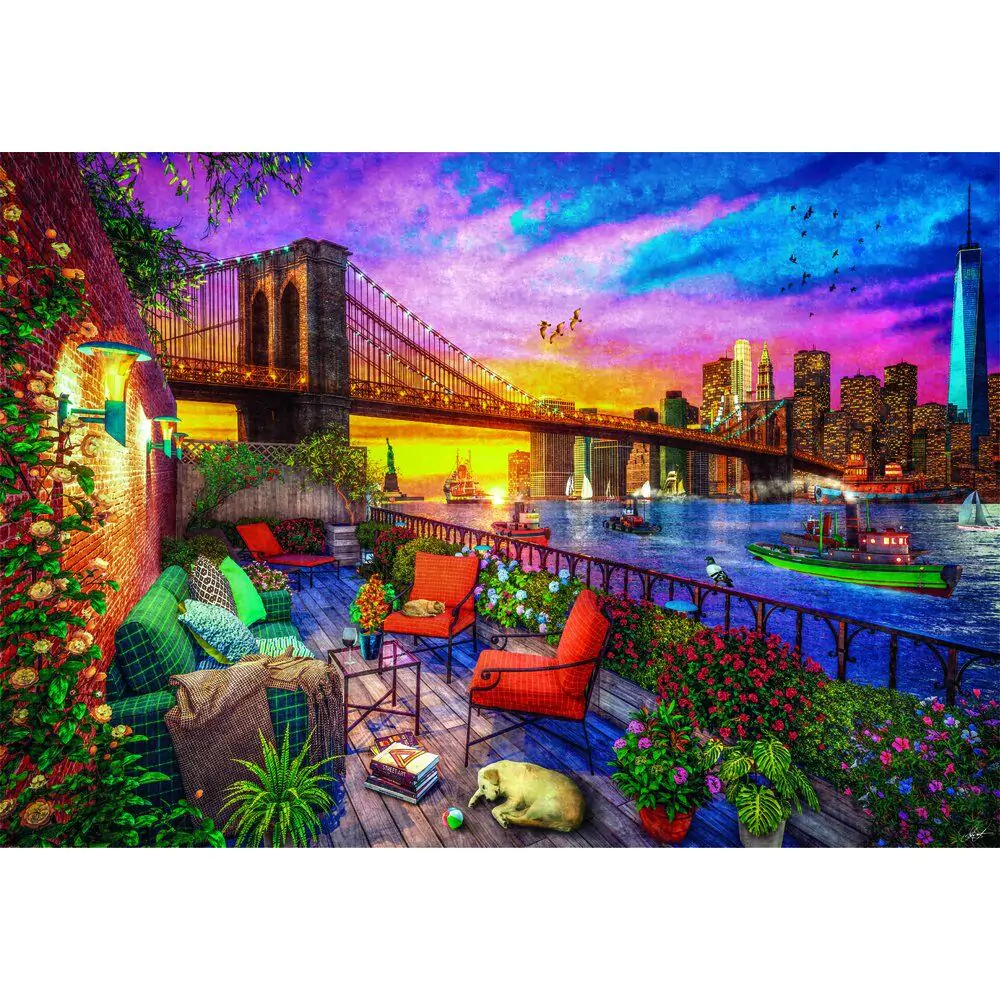 Puzzle de înaltă calitate Manhattan Balcony Sunset 3000 piese poza produsului