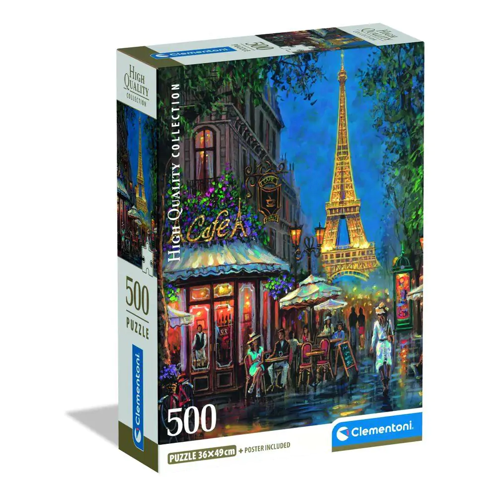 Puzzle Noapte de Calitate la Cafeneaua Eiffel 500 piese poza produsului