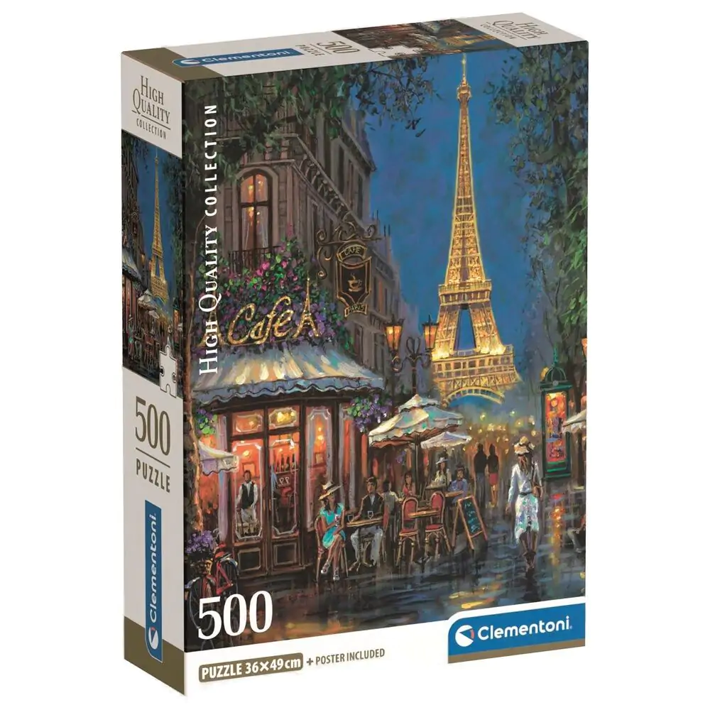 Puzzle Noapte de Calitate la Cafeneaua Eiffel 500 piese poza produsului
