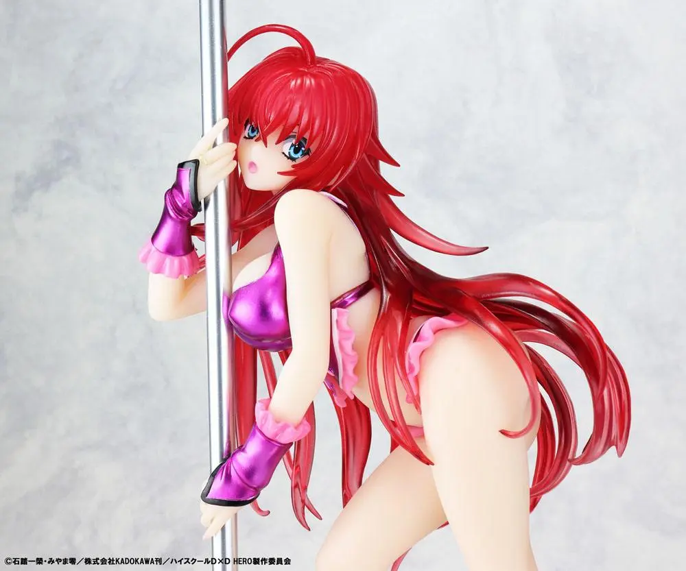 Statuie High School DxD 1/7 Rias Gremory Pole Dance Ver. Culoare Mov 20 cm poza produsului