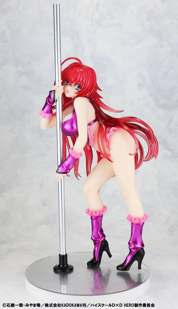 Statuie High School DxD 1/7 Rias Gremory Pole Dance Ver. Culoare Mov 20 cm poza produsului