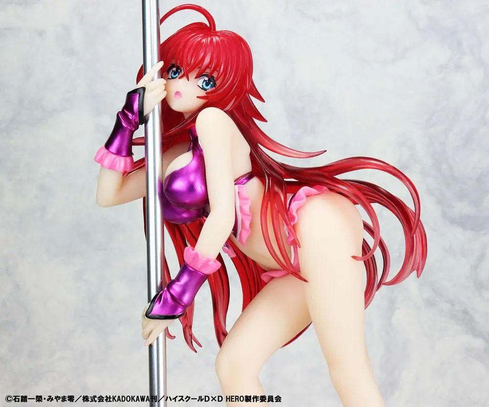 Statuie High School DxD 1/7 Rias Gremory Pole Dance Ver. Culoare Mov 20 cm poza produsului