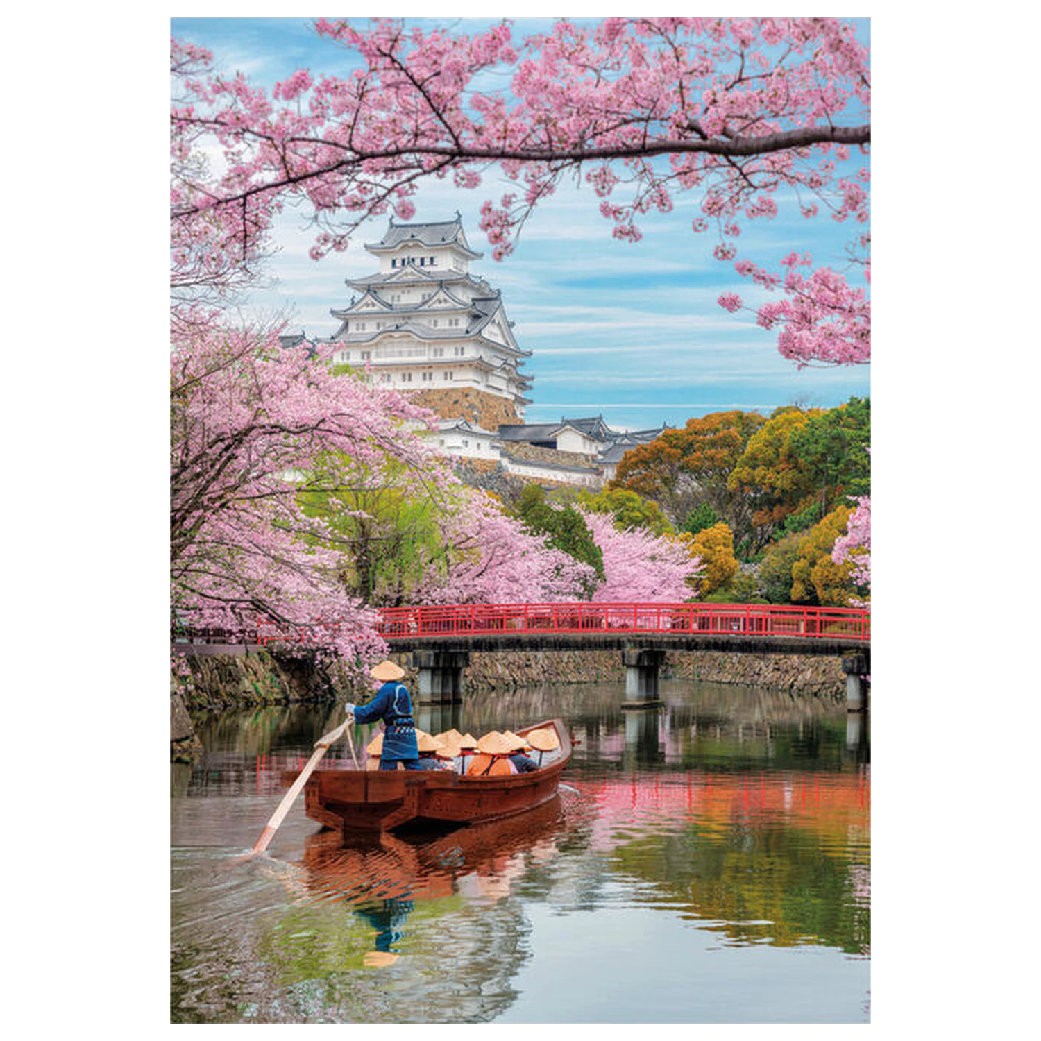 Himeji Castle in Spring puzzle 1000 piese poza produsului
