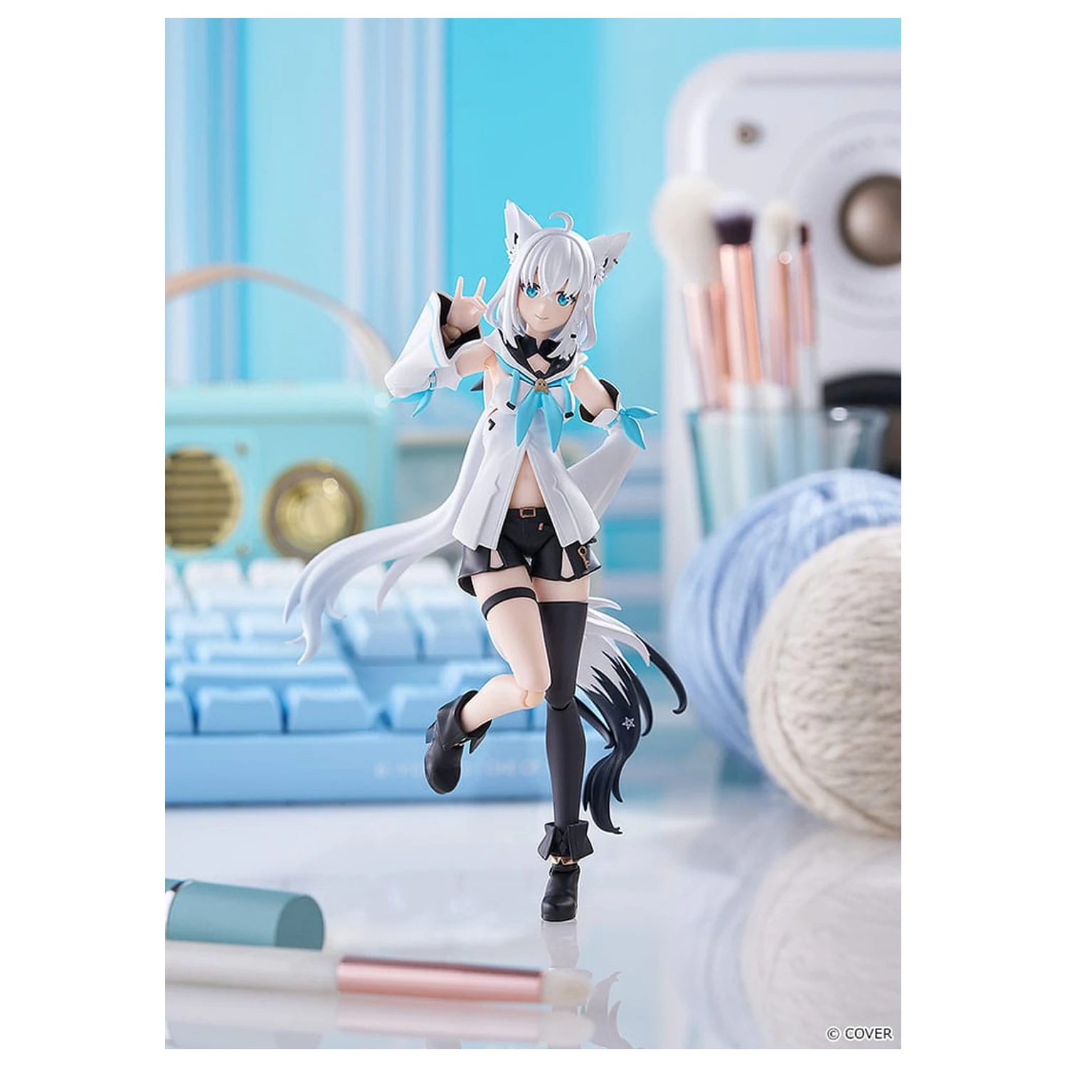 Hololive Production Figma Figurina de actiune Shirakami Fubuki 15 cm poza produsului