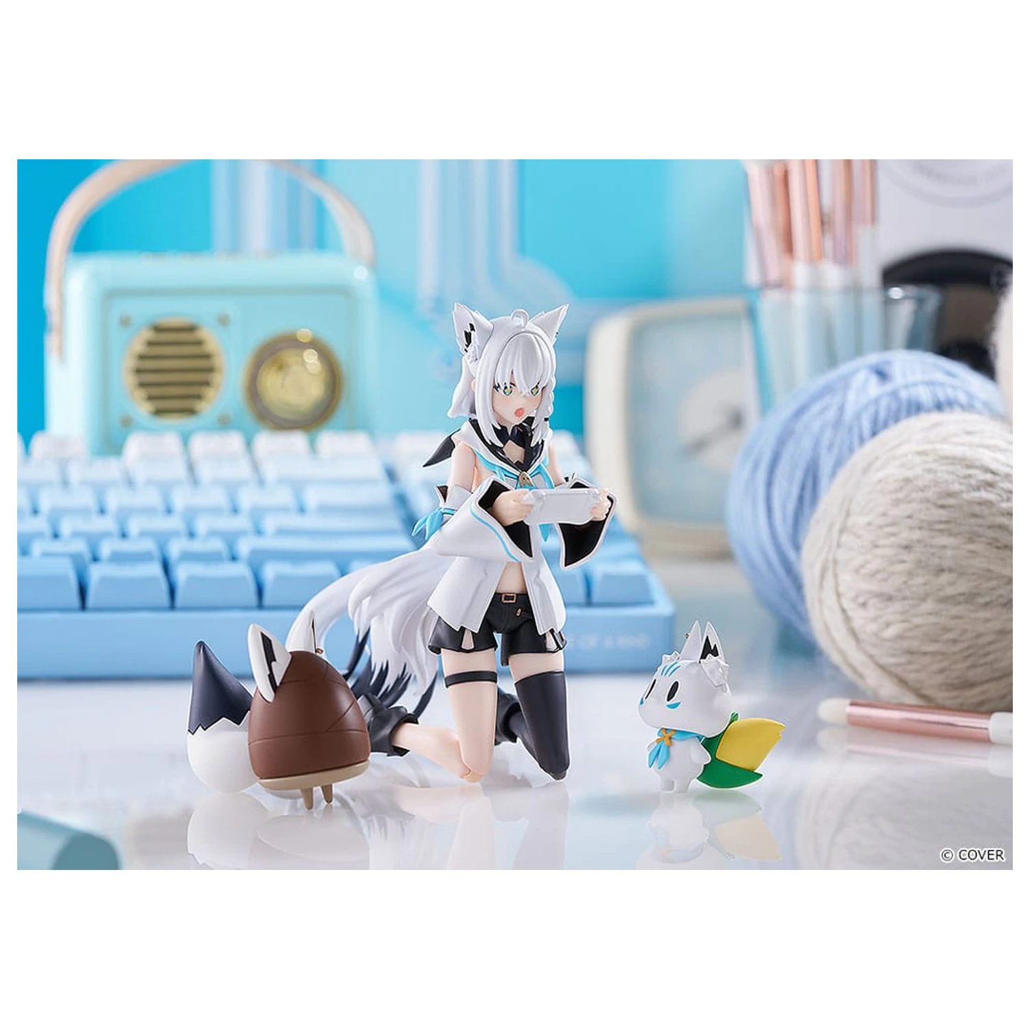 Hololive Production Figma Figurina de actiune Shirakami Fubuki 15 cm poza produsului